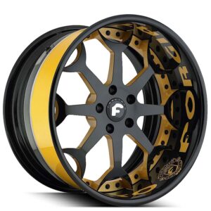 19" Staggered Forgiato Wheels Capolavaro Custom 2 Tone Face with 2 Tone Lip and Black Inner Forged Rims