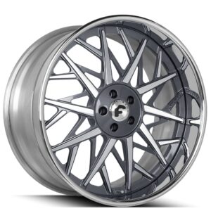 20" Forgiato Wheels Blocco Custom 2 Tone Face with Chrome Lip Forged Rims