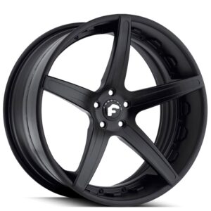 20" Staggered Forgiato Wheels Aggio-ECL Satin Black Forged Rims