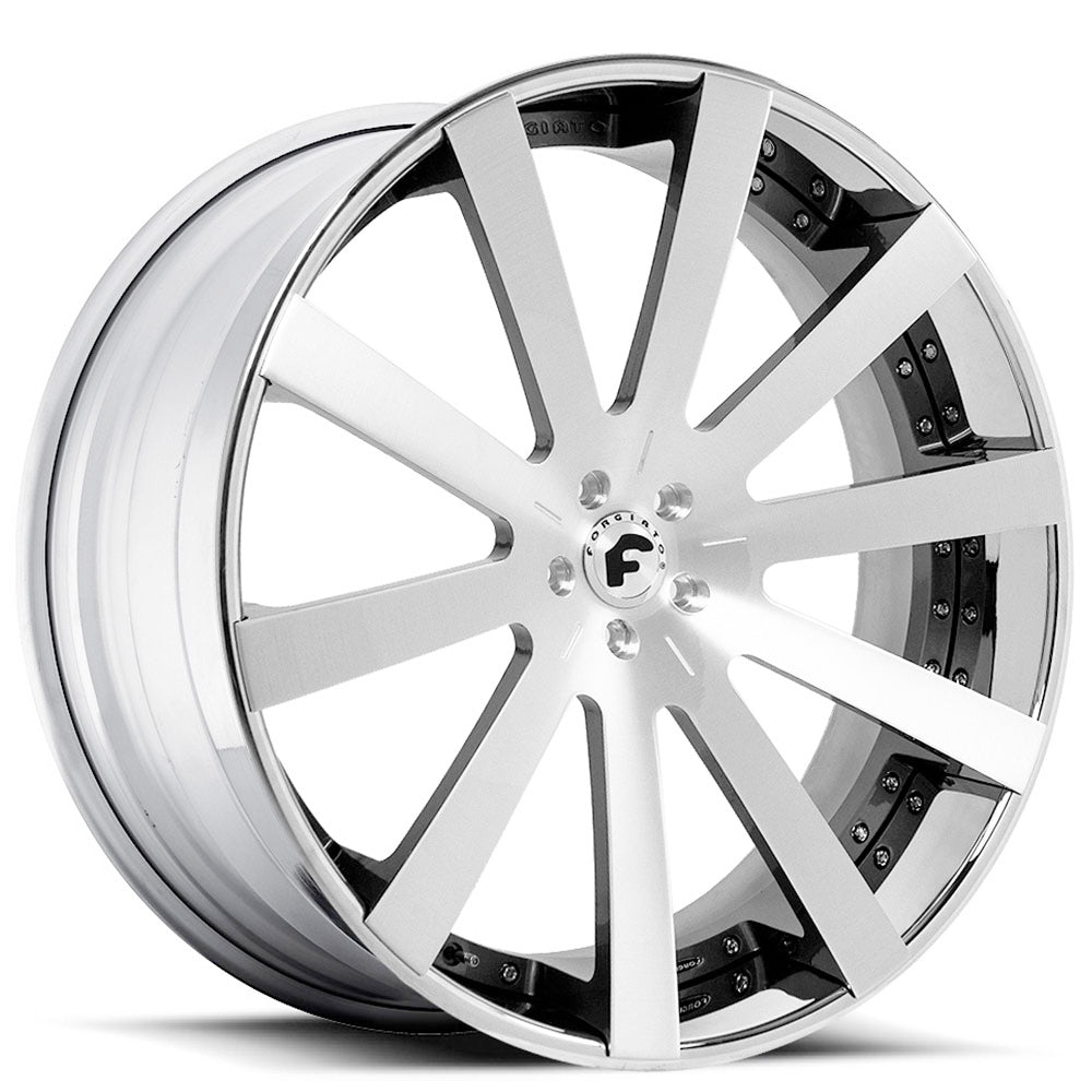 21" Forgiato Wheels Concavo-ECL Brushed Silver with Chrome Lip Forged Rims 21" Forgiato Wheels Concavo-ECL Brushed Silver with Chrome Lip Forged Rims