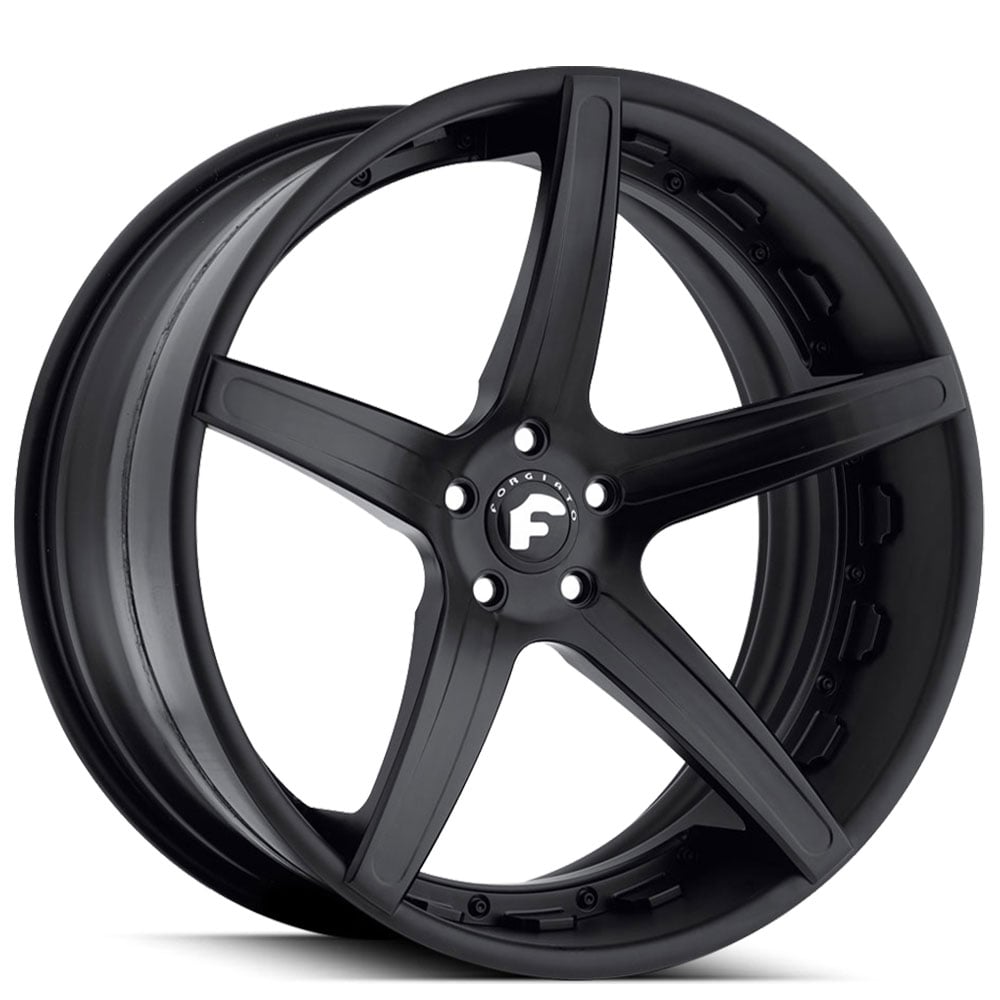 21" Staggered Forgiato Wheels Aggio-ECL Satin Black Forged Rims 21" Staggered Forgiato Wheels Aggio-ECL Satin Black Forged Rims