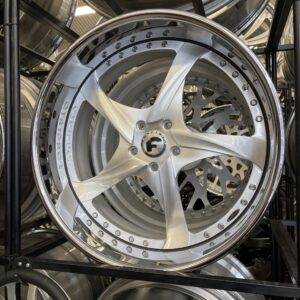 22" forgiato wheels appuntito brushed silver chrome lip g body/old school fitment wheel/tire package