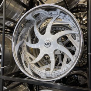 22" forgiato wheels girare brushed silver chrome lip g body/old school fitment wheel/tire package