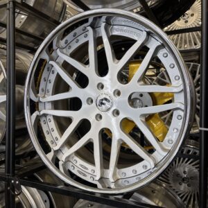 22" forgiato wheels pinzette ecl brushed silver chrome lip 4 wheel and tire pkg