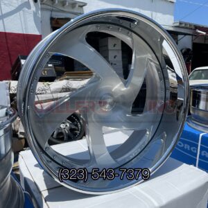 24" forgiato wheels sr01 brushed silver chrome lip 4 wheel and tire pkg