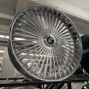 30" forgiato trimestre brushed silver chrome lip xl floater cap 4 wheels/tires package fits 5 & 6 lug