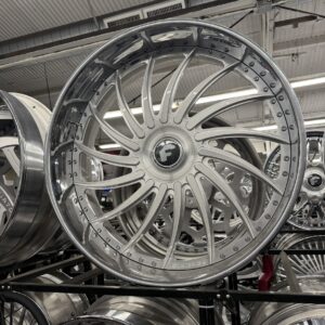 30" forgiato wheels wade brushed silver chrome lip xl floater cap 4 wheels/tires package fits 5 & 6 lug